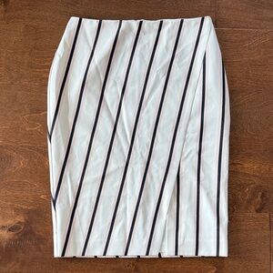 White House Black Market Diagonal Striped Pencil Skirt